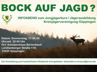 Infoabend zum Jungjägerkurs/Jägerausbildung