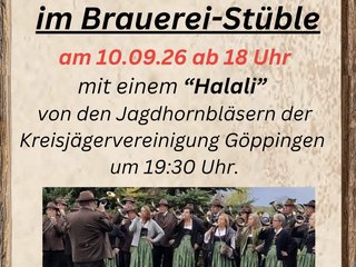 Saisonstart im Brauerei-Stüble - Gruibinger